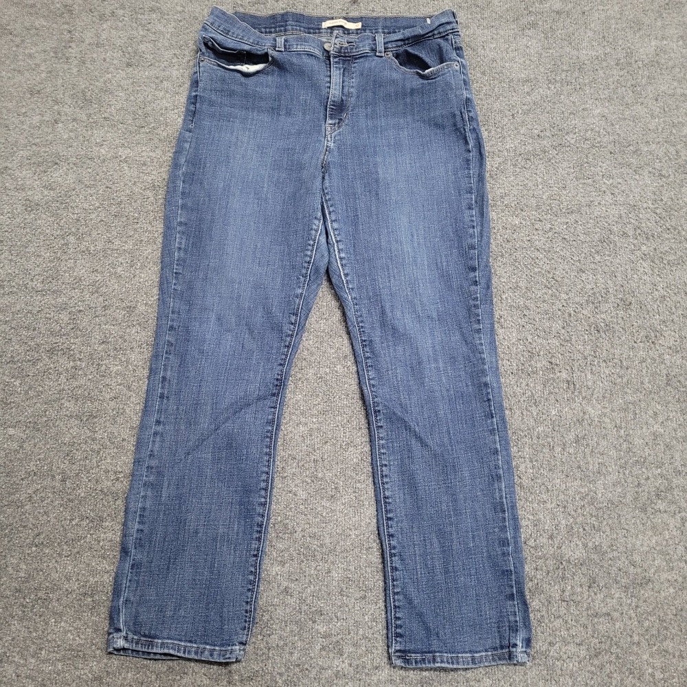 Levi's Jeans Womens Size 12 Blue Classic Straight Stretch Medium Wash Denim
